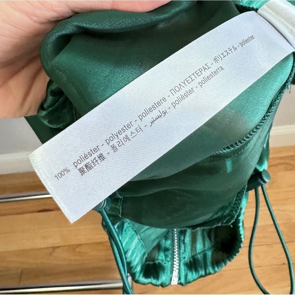 ZARA Green Sheer Zipper Jacket in XS - Picture 8 of 10